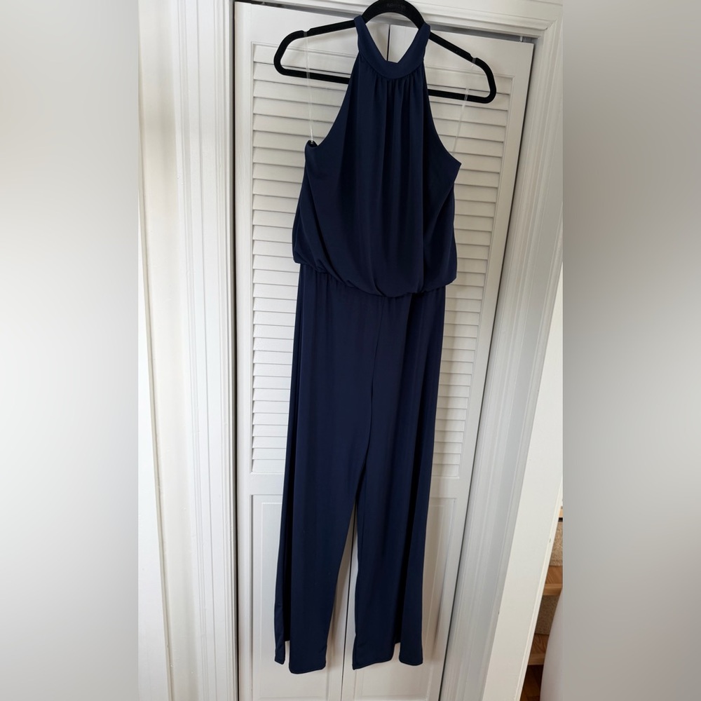 Navy Sleeveless Jumpsuit